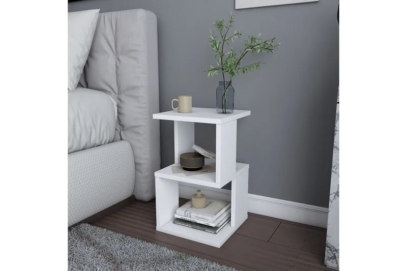 Rinorea Nattbord 29,6x49,4 cm - Hvit - Møbler - Bord - Avlastningsbord - Sengebord & nattbord