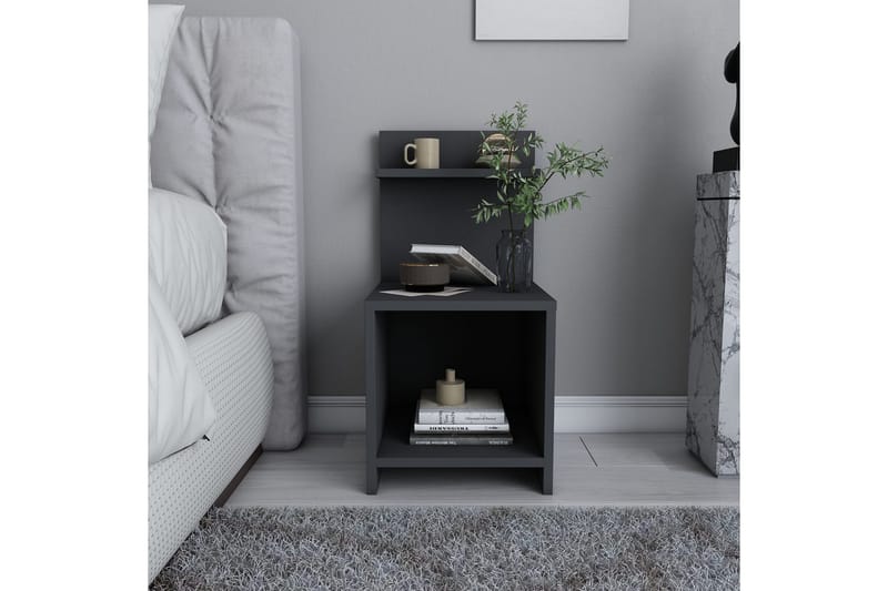 Rinorea Nattbord 35,6x72 cm - Antrasitt - Møbler - Bord - Avlastningsbord - Sengebord & nattbord