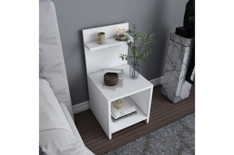 Rinorea Nattbord 35,6x72 cm - Hvit - Møbler - Bord - Avlastningsbord - Sengebord & nattbord