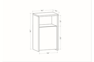 Rinorea Nattbord 36x61,4 cm - Brun - Møbler - Bord - Avlastningsbord - Sengebord & nattbord