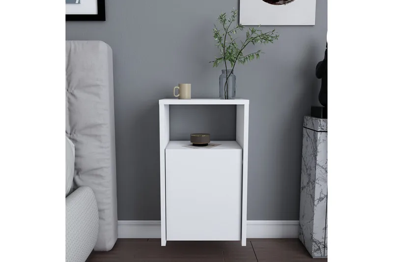 Rinorea Nattbord 36x61,4 cm - Hvit - Møbler - Bord - Avlastningsbord - Sengebord & nattbord