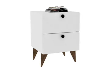 Rinorea Nattbord 40x55 cm - Hvit - Møbler - Bord - Avlastningsbord - Sengebord & nattbord
