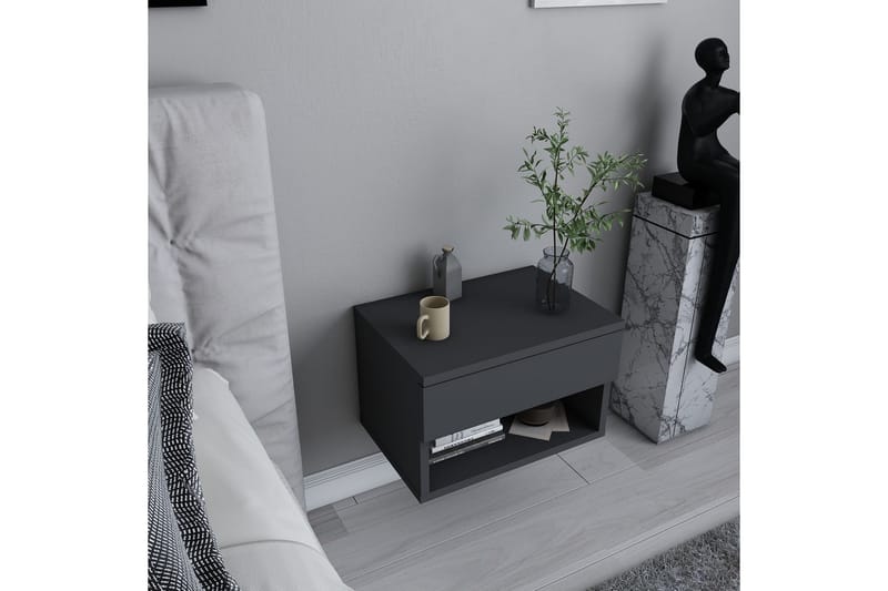 Rinorea Nattbord 44,6x31,9 cm - Antrasitt - Møbler - Bord - Avlastningsbord - Sengebord & nattbord