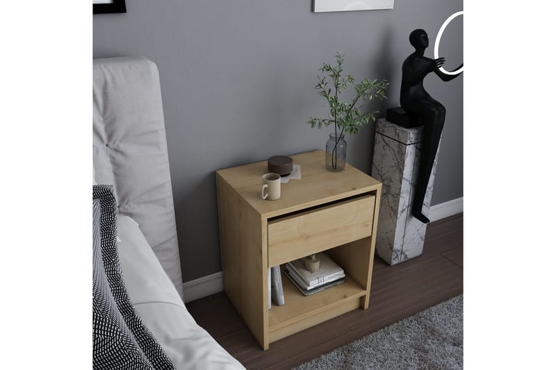 Rinorea Nattbord 44,6x52,8 cm - Brun - Møbler - Bord - Avlastningsbord - Sengebord & nattbord