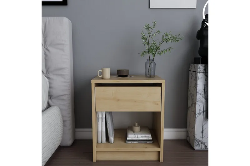 Rinorea Nattbord 44,6x52,8 cm - Brun - Møbler - Bord - Avlastningsbord - Sengebord & nattbord