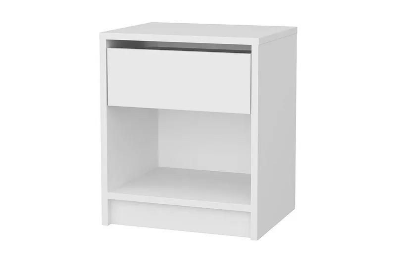 Rinorea Nattbord 44,6x52,8 cm - Hvit - Møbler - Bord - Avlastningsbord - Sengebord & nattbord