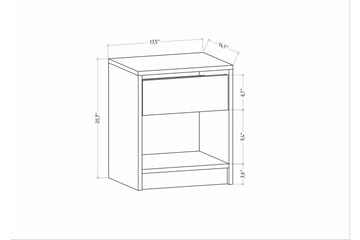 Rinorea Nattbord 44,6x52,8 cm - Hvit - Møbler - Bord - Avlastningsbord - Sengebord & nattbord
