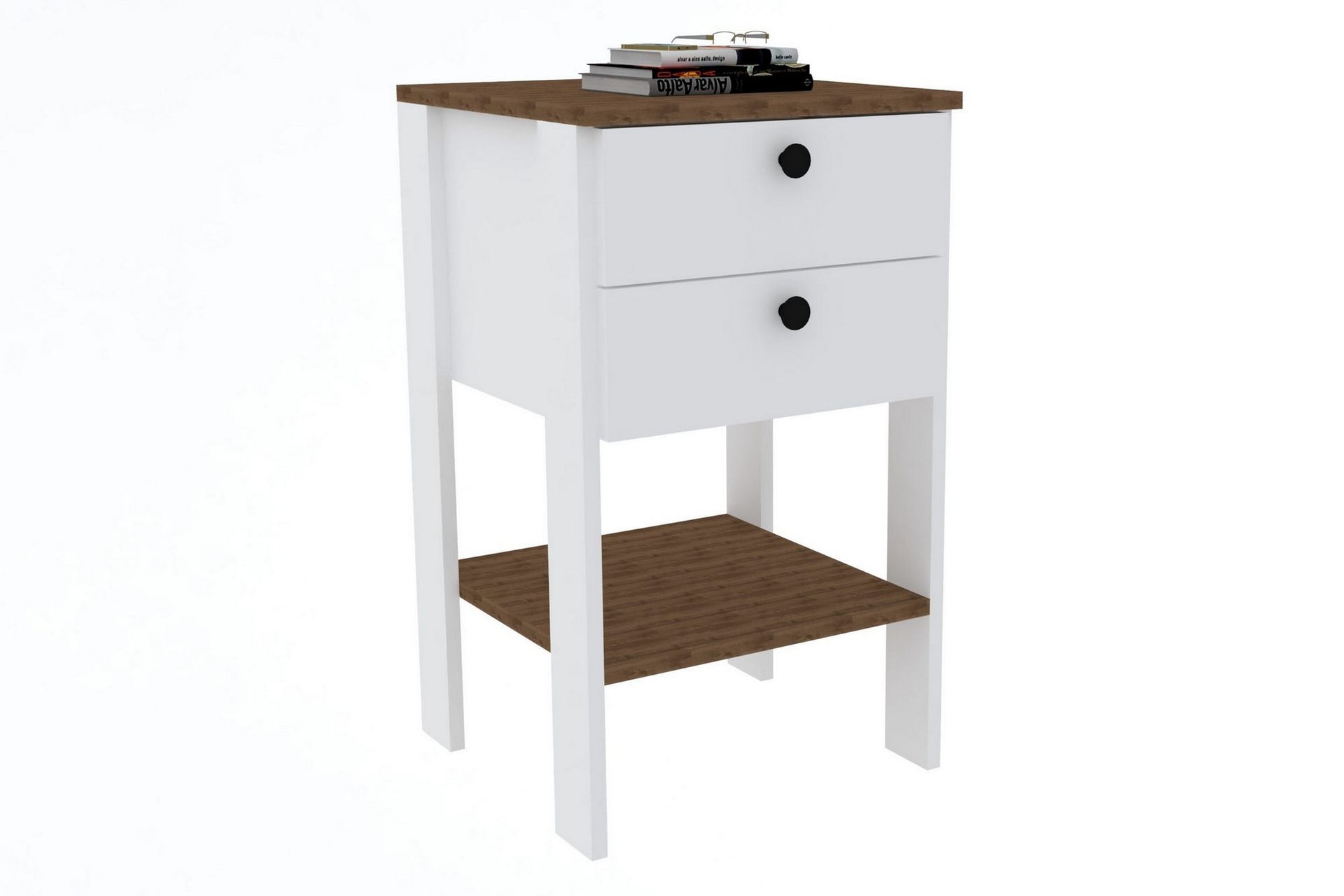 Rinorea Nattbord 44x75 cm - Hvit - Møbler - Bord - Avlastningsbord - Sengebord & nattbord
