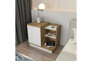 Rinorea Nattbord 72x60 cm - Hvit - Møbler - Bord - Avlastningsbord - Sengebord & nattbord