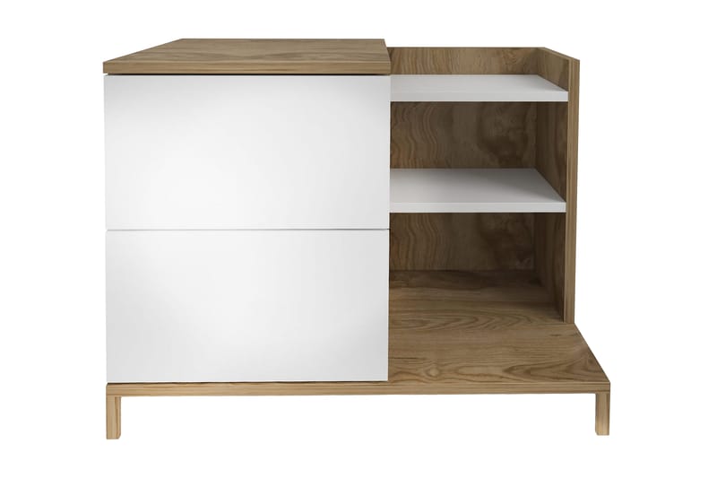 Rinorea Nattbord 72x60 cm - Hvit - Møbler - Bord - Avlastningsbord - Sengebord & nattbord