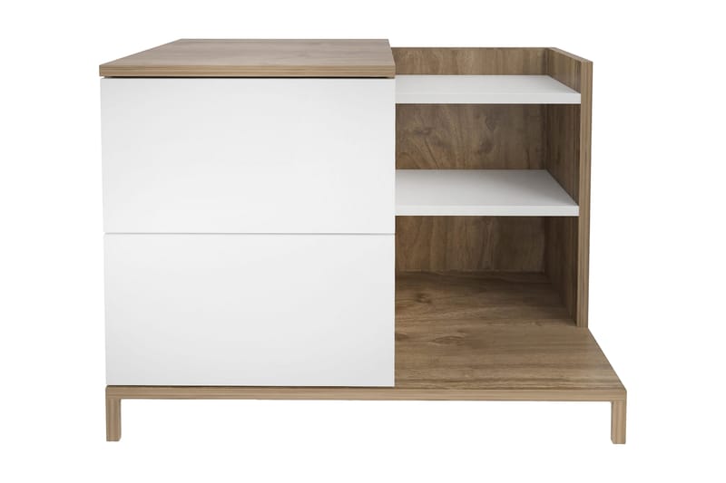 Rinorea Nattbord 72x60 cm - Hvit - Møbler - Bord - Avlastningsbord - Sengebord & nattbord
