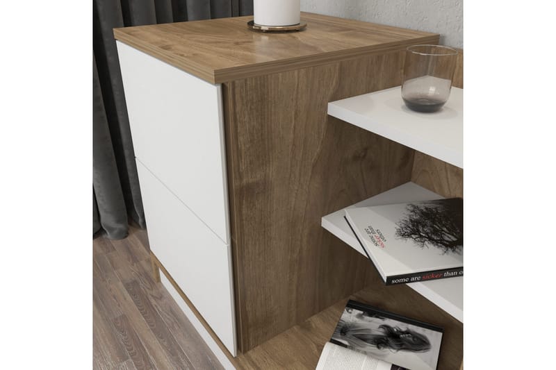 Rinorea Nattbord 72x60 cm - Hvit - Møbler - Bord - Avlastningsbord - Sengebord & nattbord