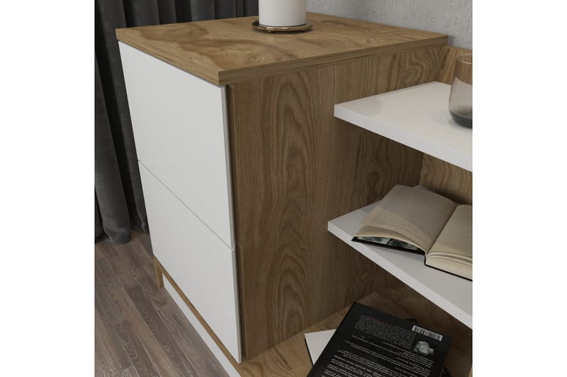 Rinorea Nattbord 72x60 cm - Hvit - Møbler - Bord - Avlastningsbord - Sengebord & nattbord