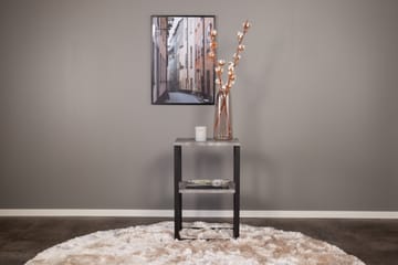 Rise Smalt Nattbord 45 cm med Oppbevaring i Tre med Metallstativ - Betonggrå - Møbler - Bord - Avlastningsbord - Sengebord & nattbord