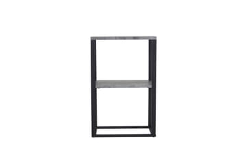 Rise Smalt Nattbord 45 cm med Oppbevaring i Tre med Metallstativ - Betonggrå - Møbler - Bord - Avlastningsbord - Sengebord & nattbord
