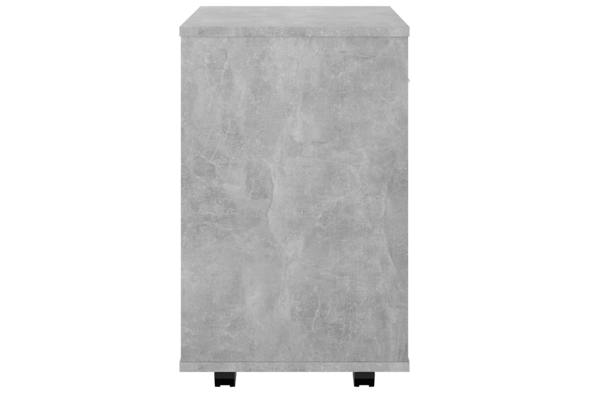 Rulleskap betonggrå 46x36x59 cm sponplate - Grå - Møbler - Bord - Avlastningsbord - Sengebord & nattbord