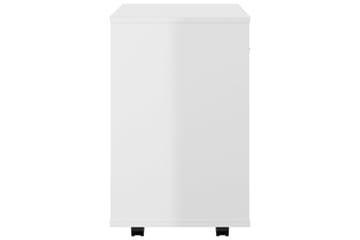 Rulleskap høyglans hvit 46x36x59 cm sponplate - Hvit - Møbler - Bord - Avlastningsbord - Sengebord & nattbord