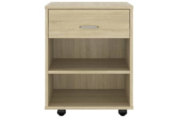 Rulleskap sonoma eik 46x36x59 cm sponplate - Brun - Møbler - Bord - Avlastningsbord - Sengebord & nattbord