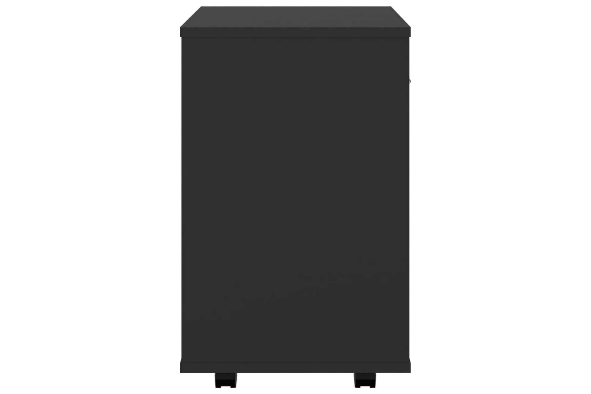 Rulleskap svart 46x36x59 cm sponplate - Svart - Møbler - Bord - Avlastningsbord - Sengebord & nattbord