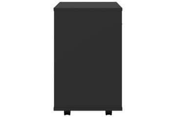 Rulleskap svart 46x36x59 cm sponplate - Svart - Møbler - Bord - Avlastningsbord - Sengebord & nattbord
