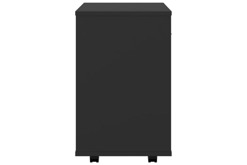 Rulleskap svart 46x36x59 cm sponplate - Svart - Møbler - Bord - Avlastningsbord - Sengebord & nattbord