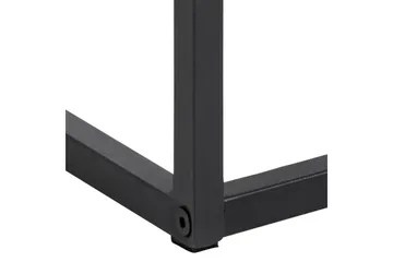 Sakila Nattbord 35 cm i Glass med Valnøttutseende, Oppbevaring med Skuff - Svart - Møbler - Bord - Avlastningsbord - Sengebord & nattbord