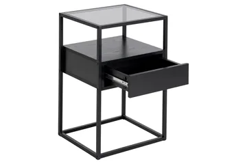 Sakila Nattbord 35 cm - Sort - Møbler - Bord - Avlastningsbord - Sengebord & nattbord