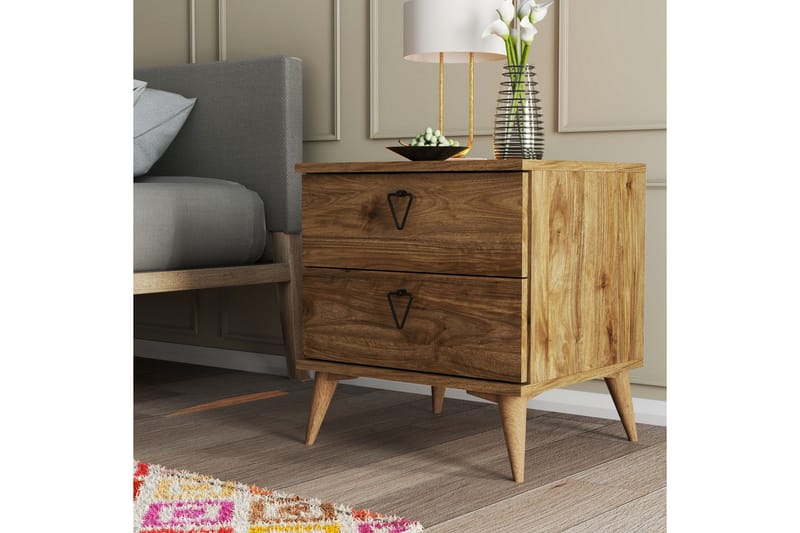 Sengebord og nattbord Heibert nattbord 52 cm Valnöt - Møbler - Bord - Avlastningsbord - Sengebord & nattbord