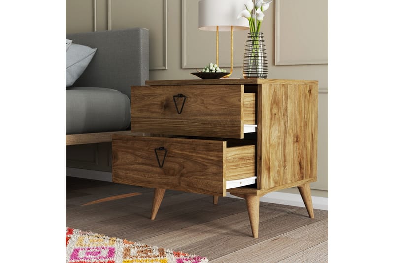 Sengebord og nattbord Heibert nattbord 52 cm Valnöt - Møbler - Bord - Avlastningsbord - Sengebord & nattbord