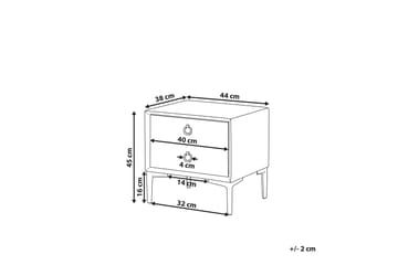 Sezanne Nattbord 44 cm - Fløyel/Blå - Møbler - Bord - Avlastningsbord - Sengebord & nattbord