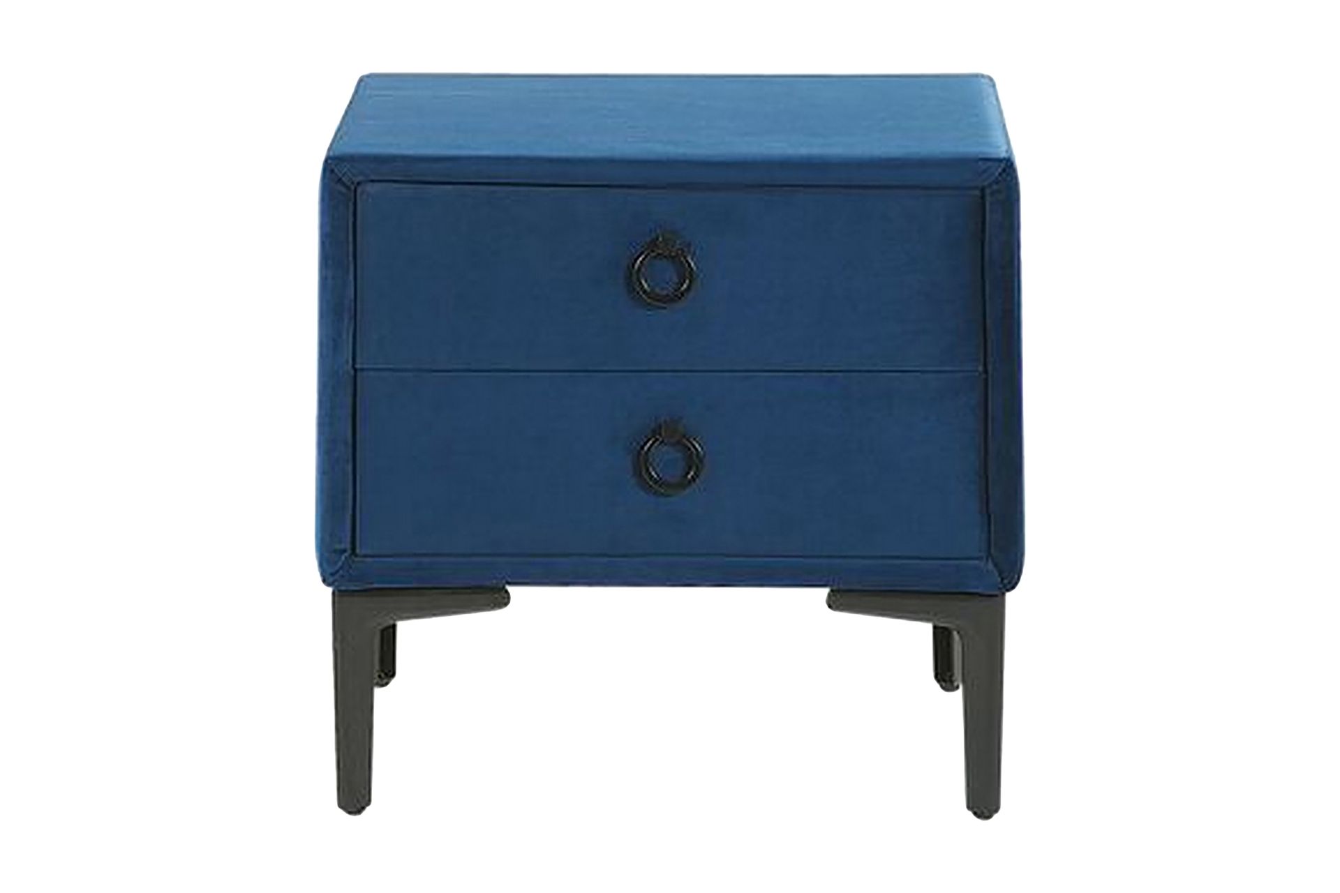 Sezanne Nattbord 44 cm - Fløyel/Blå - Møbler - Bord - Avlastningsbord - Sengebord & nattbord