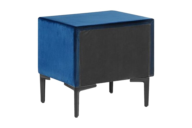 Sezanne Nattbord 44 cm - Fløyel/Blå - Møbler - Bord - Avlastningsbord - Sengebord & nattbord