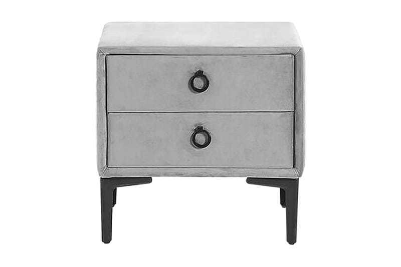 Sezanne Nattbord 44 cm - Fløyel/Grå - Møbler - Bord - Avlastningsbord - Sengebord & nattbord