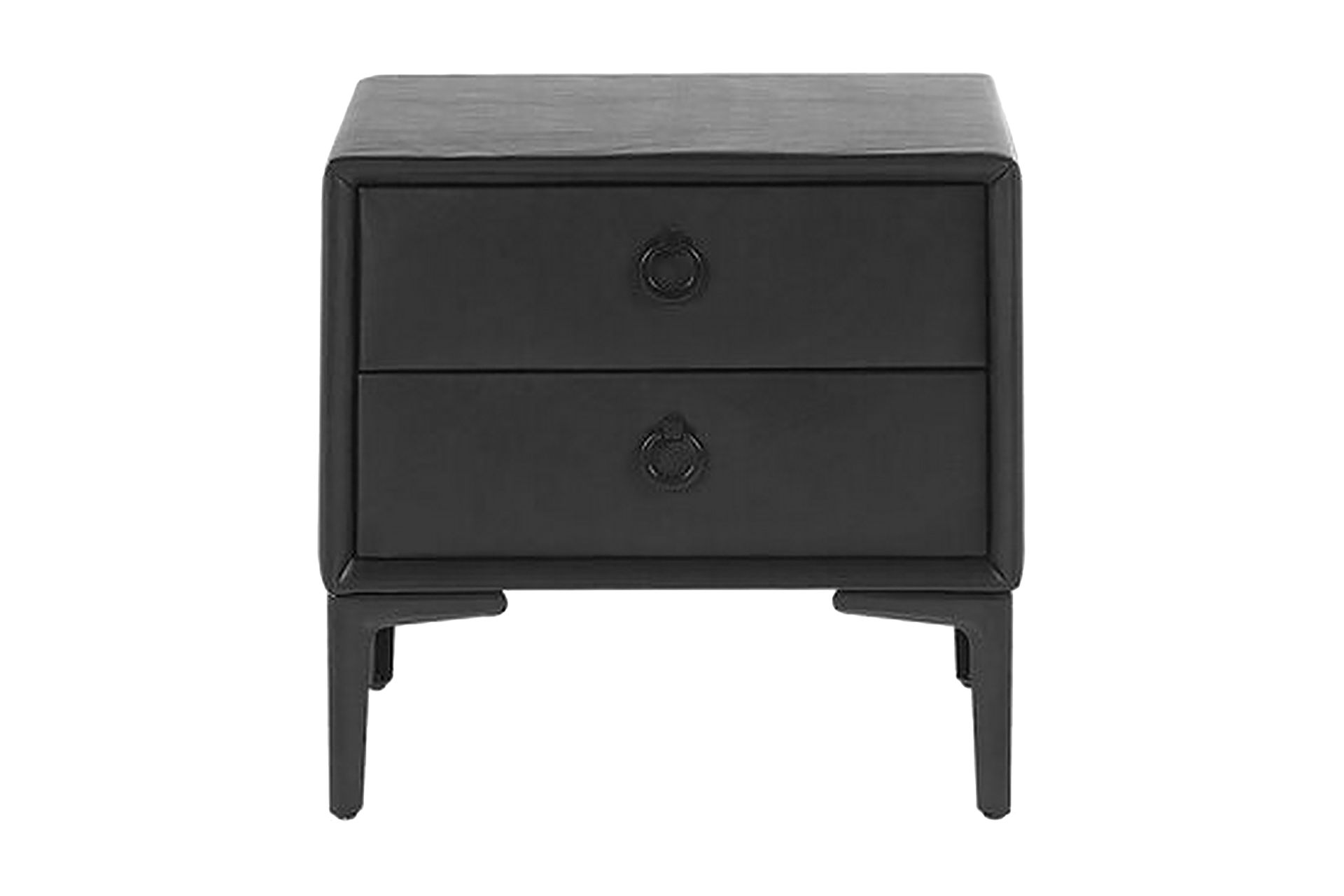 Sezanne Nattbord 44 cm - Konstlær/Svart - Møbler - Bord - Avlastningsbord - Sengebord & nattbord
