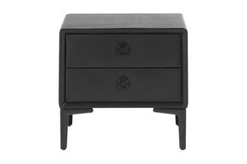 Sezanne Nattbord 44 cm - Konstlær/Svart - Møbler - Bord - Avlastningsbord - Sengebord & nattbord