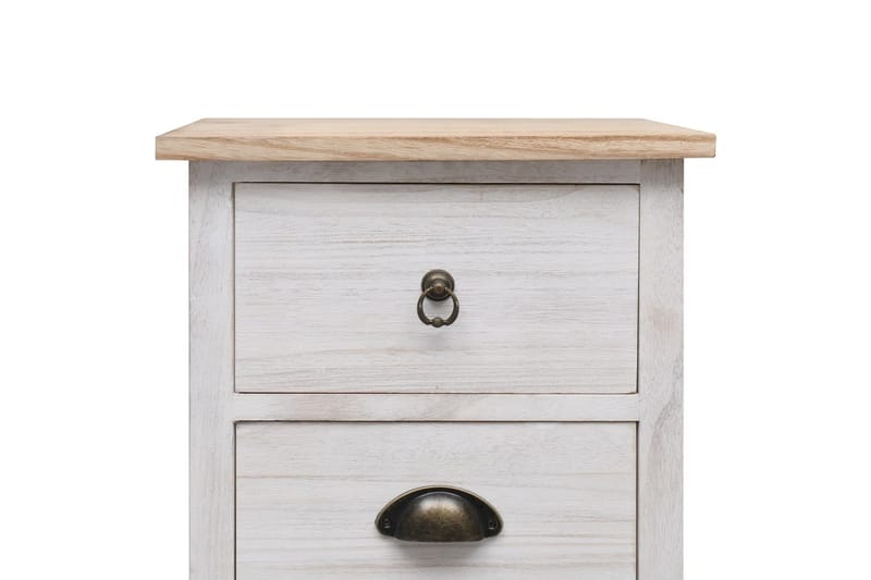 Sideskap 35x25x57 cm keisertre - Hvit - Møbler - Bord - Avlastningsbord - Sengebord & nattbord