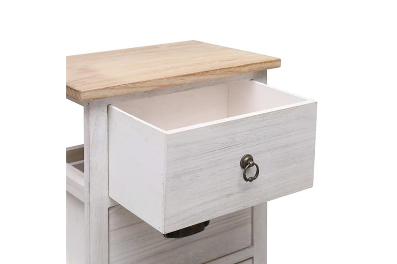 Sideskap 35x25x57 cm keisertre - Hvit - Møbler - Bord - Avlastningsbord - Sengebord & nattbord