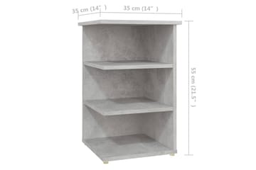 Sideskap betonggrå 35x35x55 cm sponplate - Grå - Møbler - Bord - Avlastningsbord - Sengebord & nattbord
