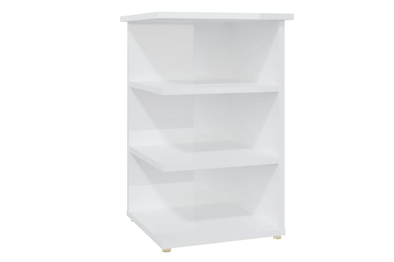 Sideskap høyglans hvit 35x35x55 cm sponplate - Hvit - Møbler - Bord - Avlastningsbord - Sengebord & nattbord