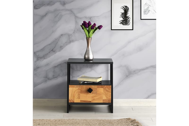Sinasi Nattbord 45x41 cm - Antrasitt - Møbler - Bord - Avlastningsbord - Sengebord & nattbord