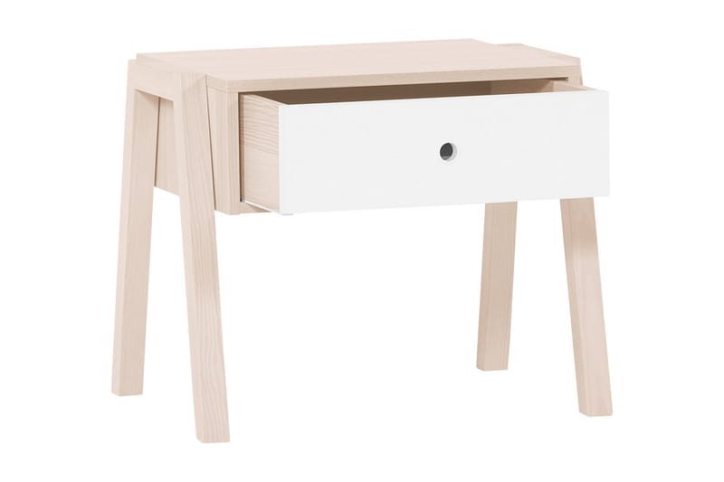 Spot Nattbord 58 cm med Oppbevaring Skuff Natur/Hvit - VOX - Møbler - Bord - Avlastningsbord - Sengebord & nattbord