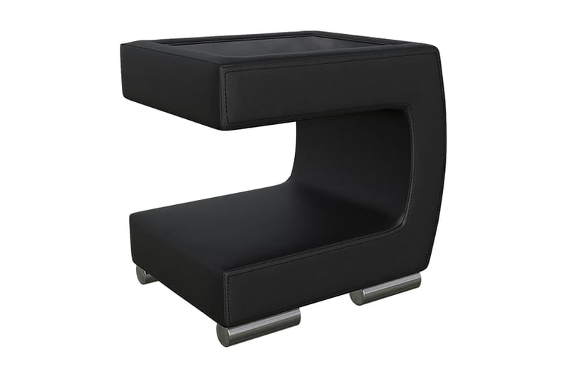Stoliv Nattbord 43 cm Høyre - Økolær/Svart - Møbler - Bord - Avlastningsbord - Sengebord & nattbord