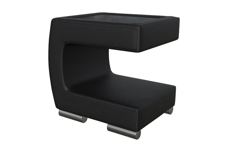 Stoliv Nattbord 43 cm Venstre - Økolær/Svart - Møbler - Bord - Avlastningsbord - Sengebord & nattbord