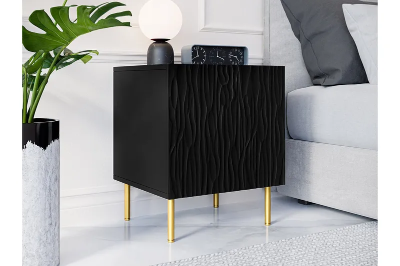 Strontian Sängbord 44 cm Scandinavian Choice Black - Møbler - Bord - Avlastningsbord - Sengebord & nattbord