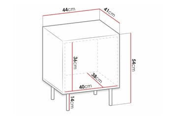 Strontian Sängbord 44 cm Scandinavian Choice White - Møbler - Bord - Avlastningsbord - Sengebord & nattbord