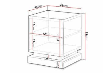 Strontian Sängbord 46 cm Scandinavian Choice Black - Møbler - Bord - Avlastningsbord - Sengebord & nattbord
