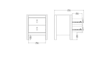 Vallvidera Nattbord 44 cm - Svart - Møbler - Bord - Avlastningsbord - Sengebord & nattbord