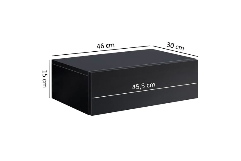 Vanbruggen Nattbord 46 cm - Svart - Møbler - Bord - Avlastningsbord - Sengebord & nattbord