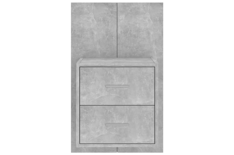 Veggmontert nattbord betonggrå konstruert tre - Grå - Møbler - Bord - Avlastningsbord - Sengebord & nattbord