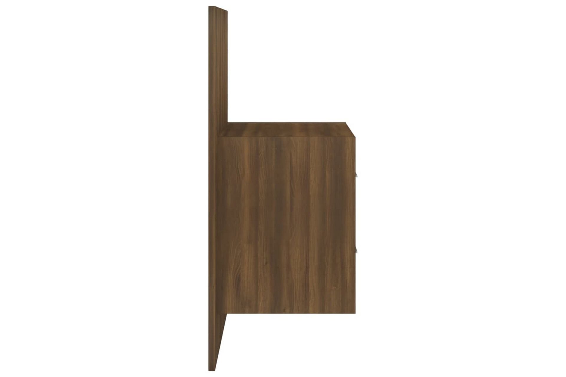 Veggmontert nattbord brun eik konstruert tre - Brun - Møbler - Bord - Avlastningsbord - Sengebord & nattbord